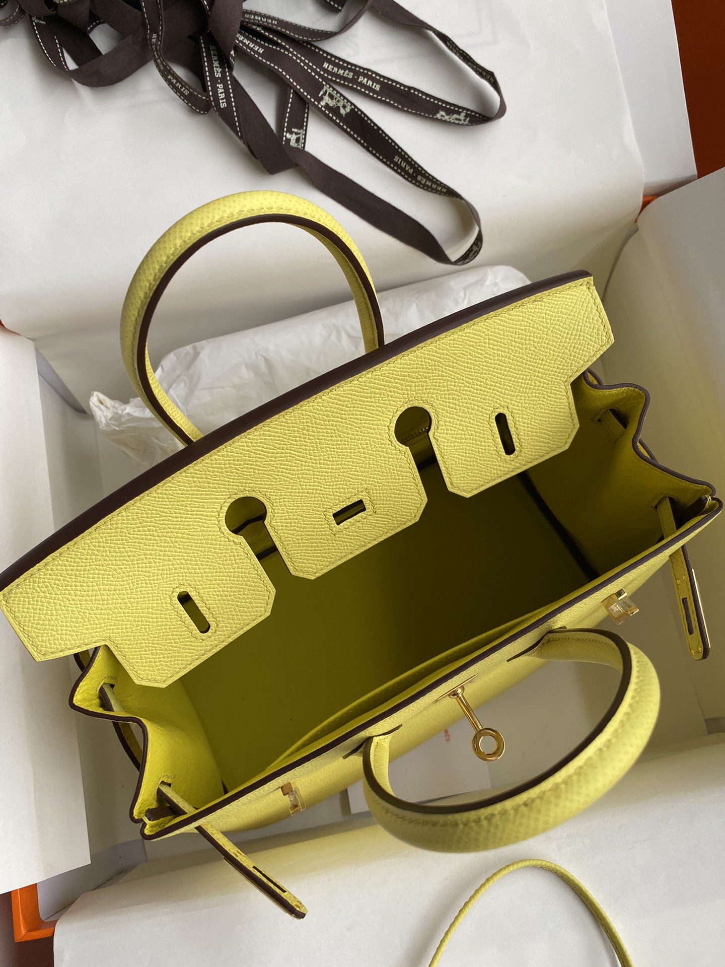 Birkin 25cm Epsom Leather Lemon Yellow 🍋 Gold Buckle