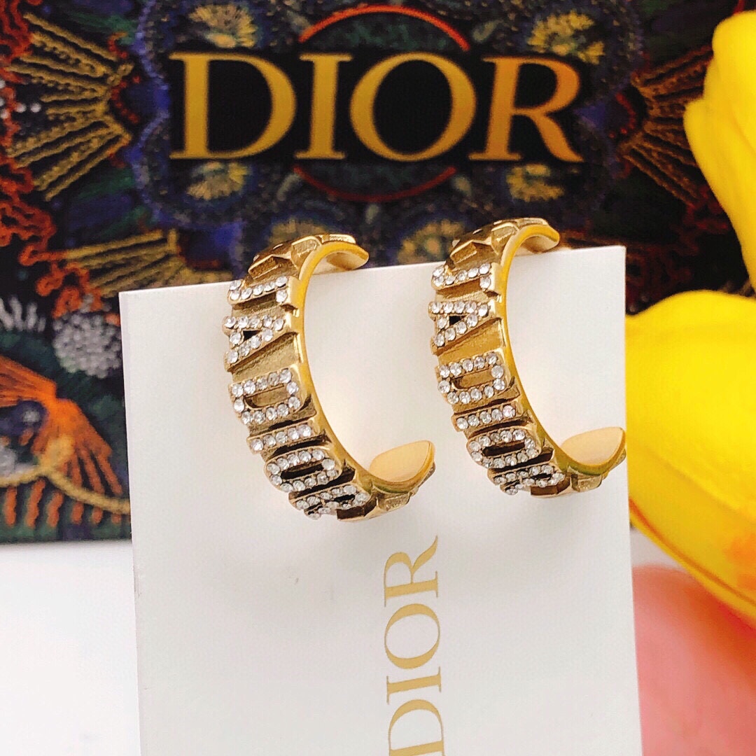 Dior stud earrings