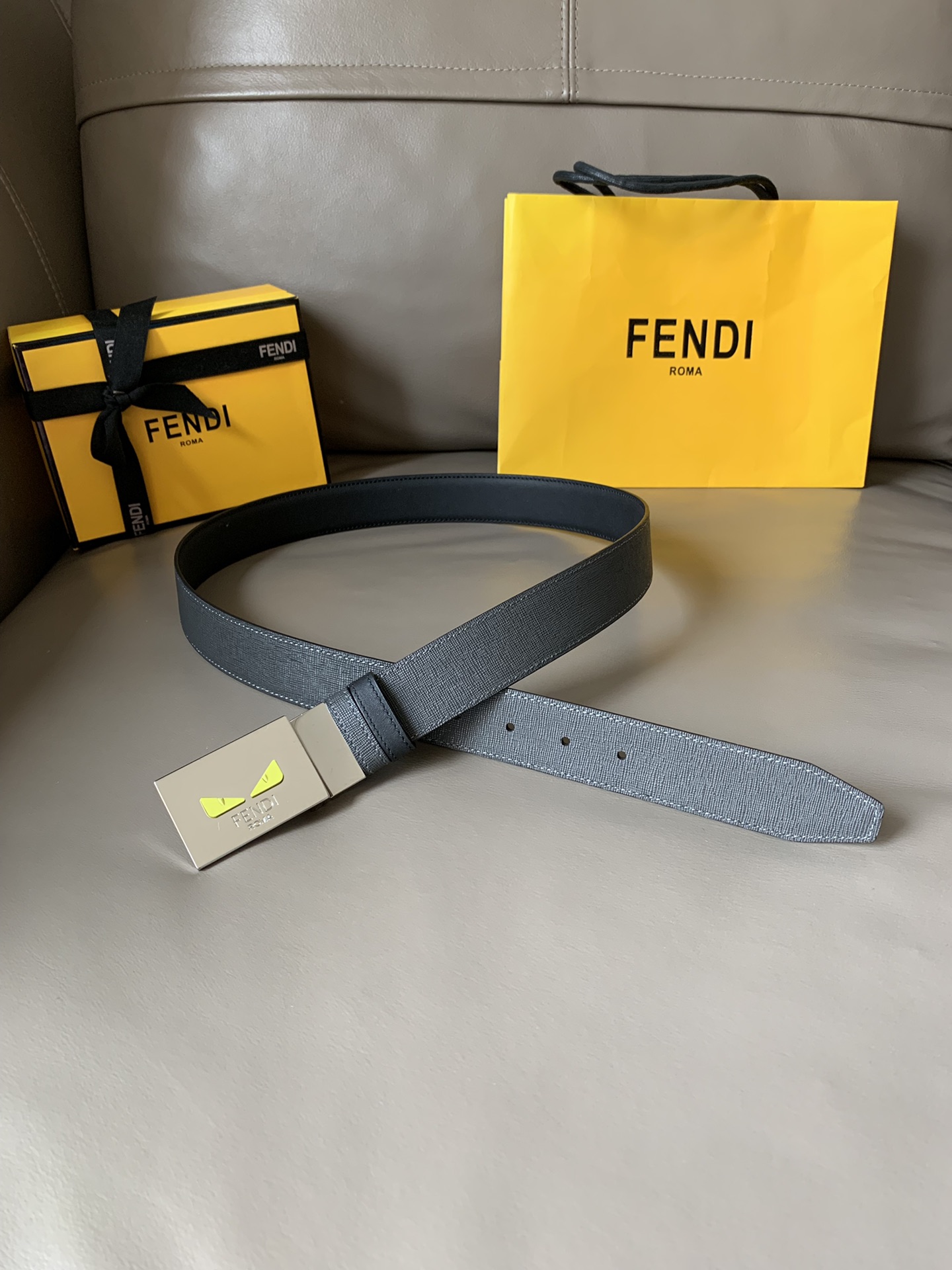 FENDI casual reversible belt