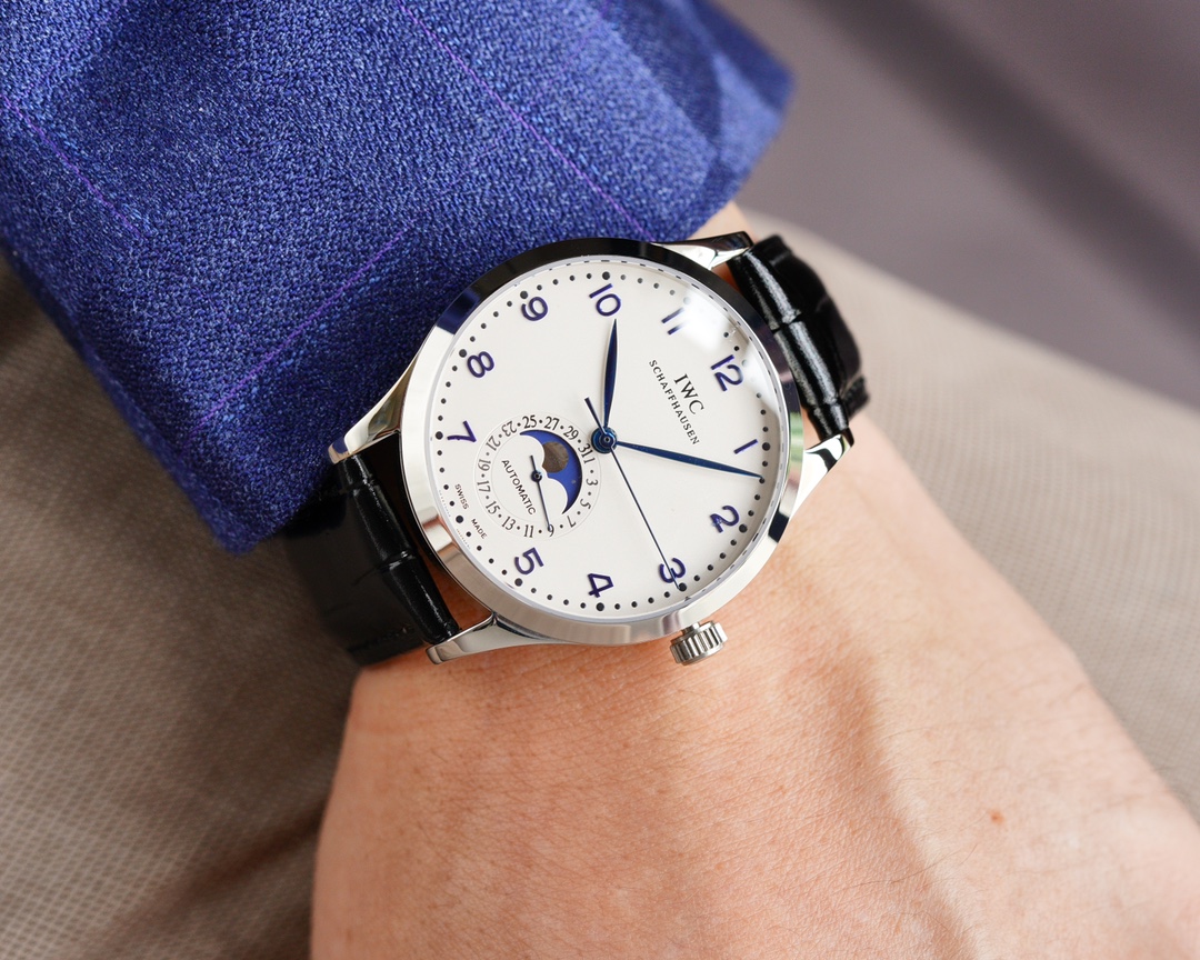IWC- Moonphase Swiss ETA 2824-2 movement 316 stainless steel case