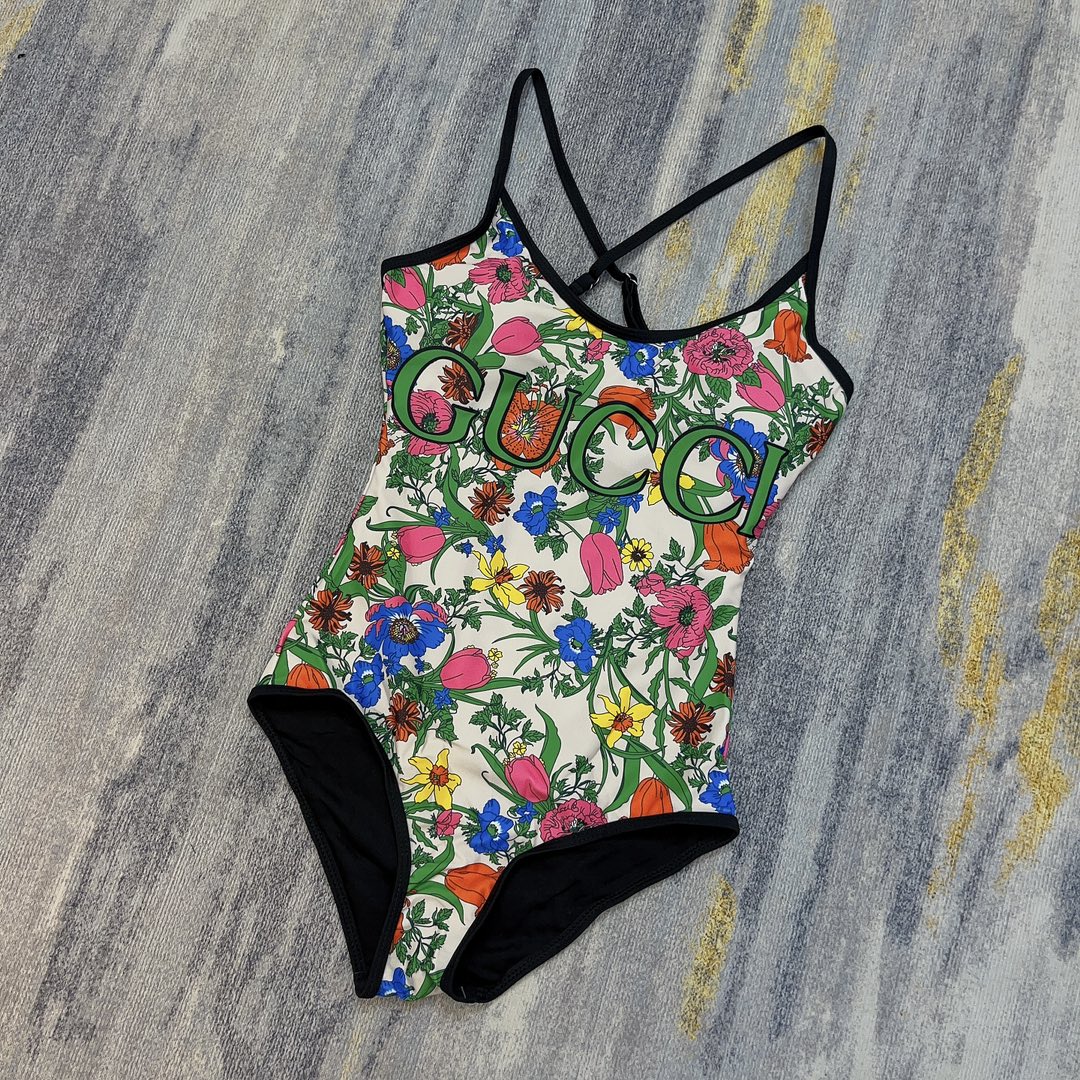 Gucci's new floral one-piece swimsuit