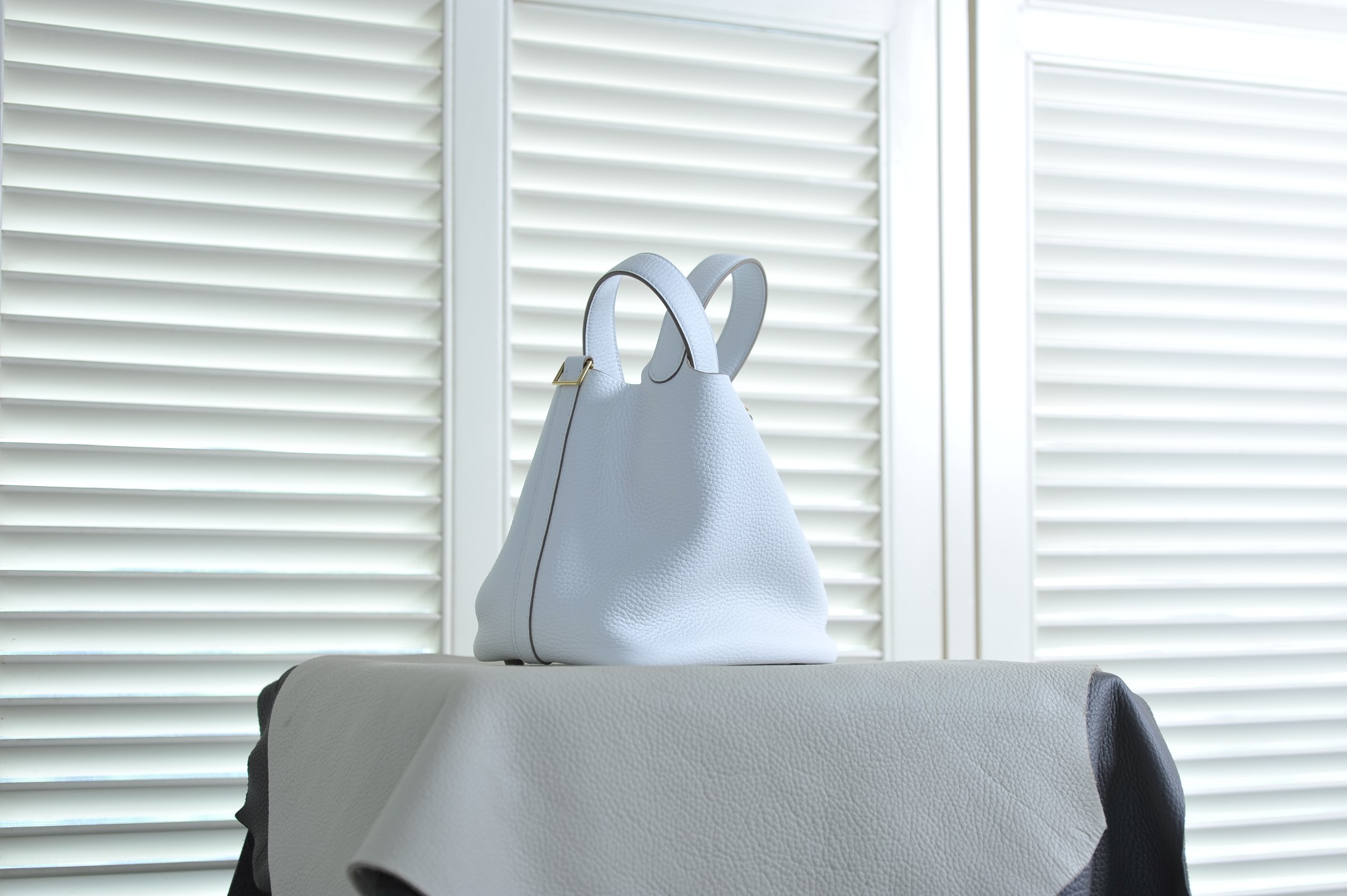 picotin22 black silver buckle TC leather