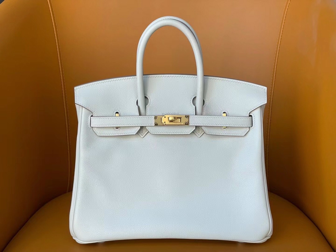 Birkin 25/30 Pearl Grey swift Leather