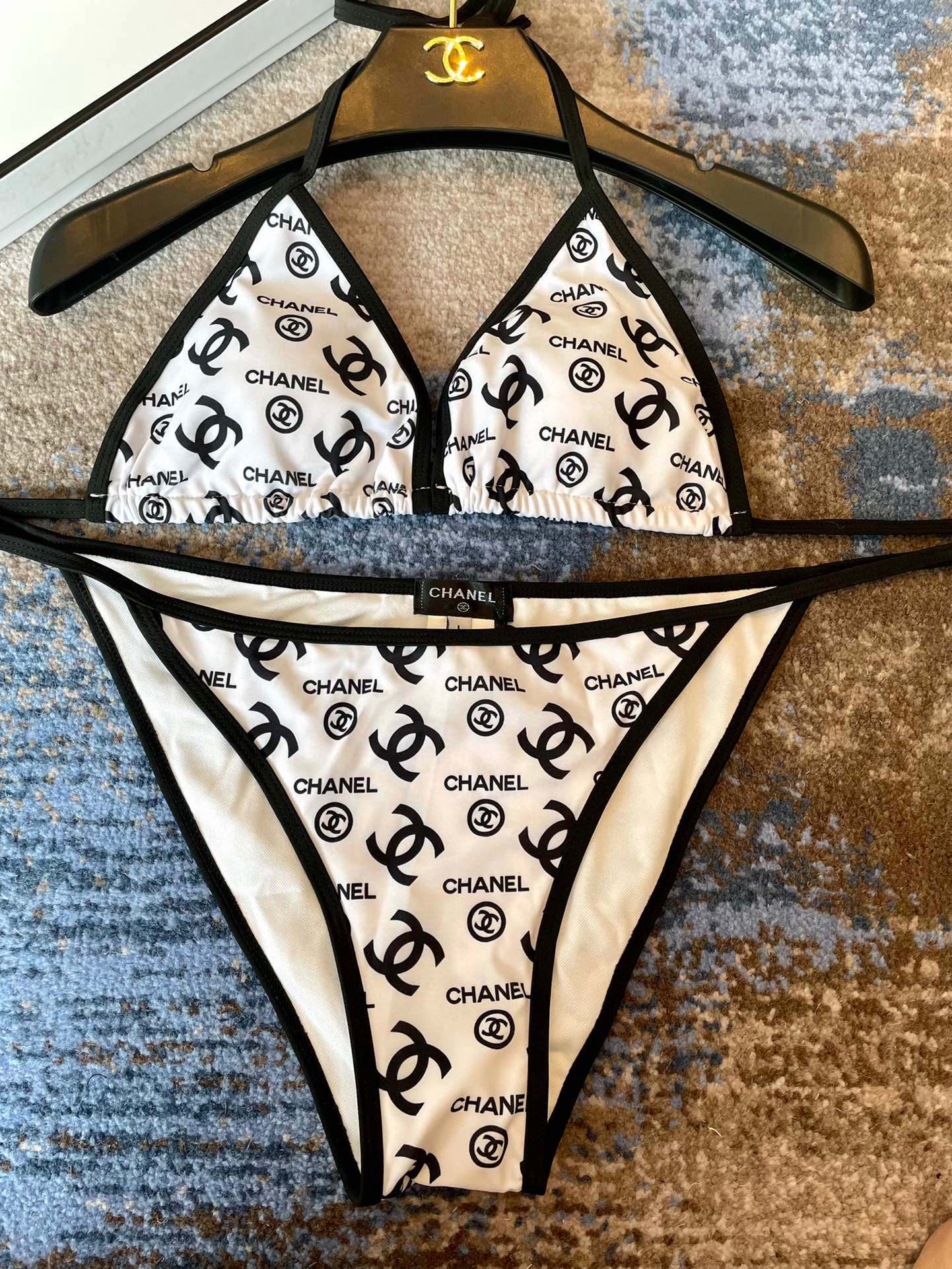 Chanel New Printed Bikini Swimsuit