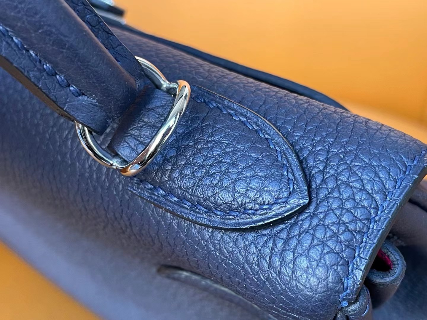 Kelly25 Midnight Blue Togo with Rose Purple