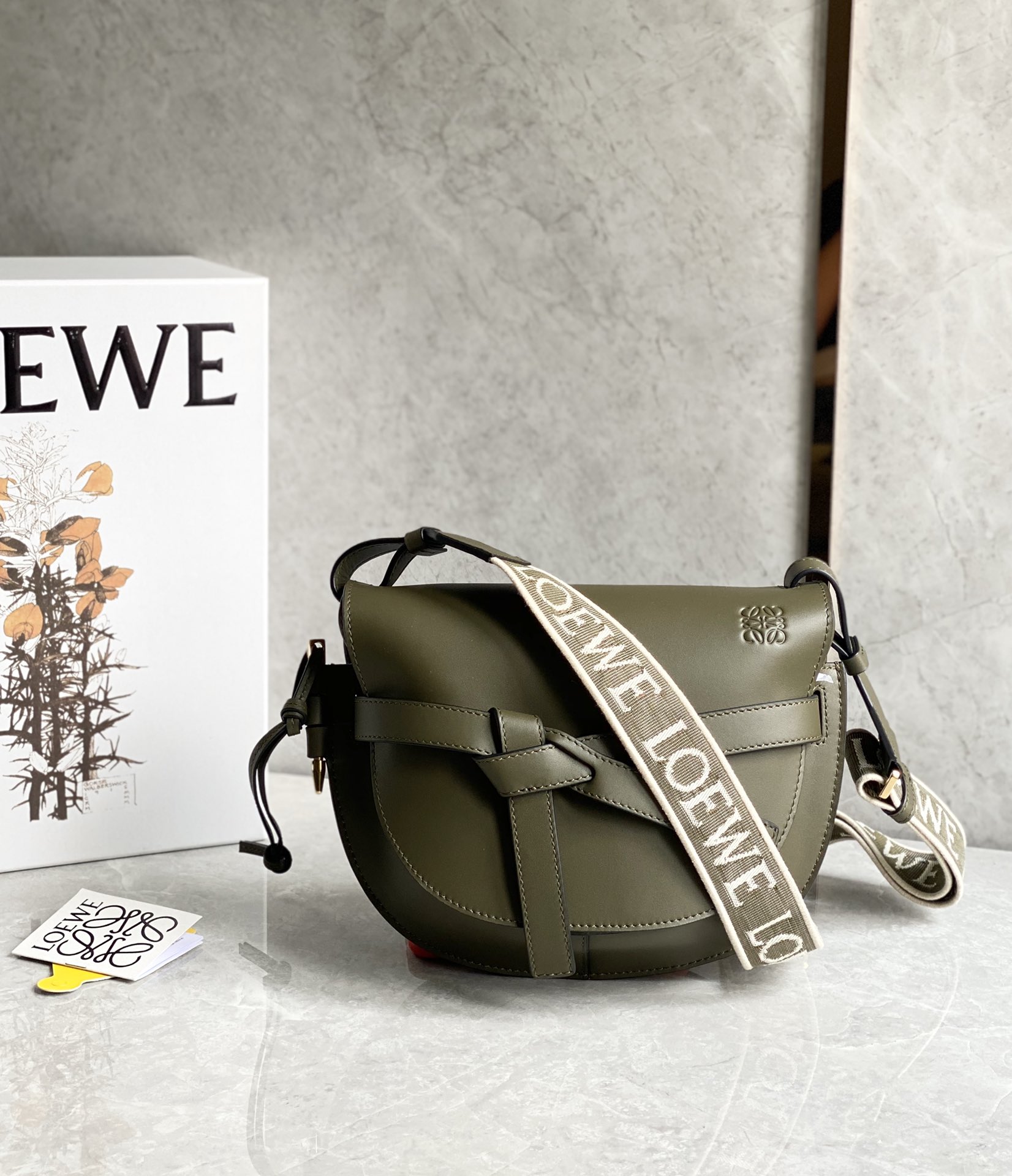 LOEWE upgraded letter wide shoulder strap saddle bag