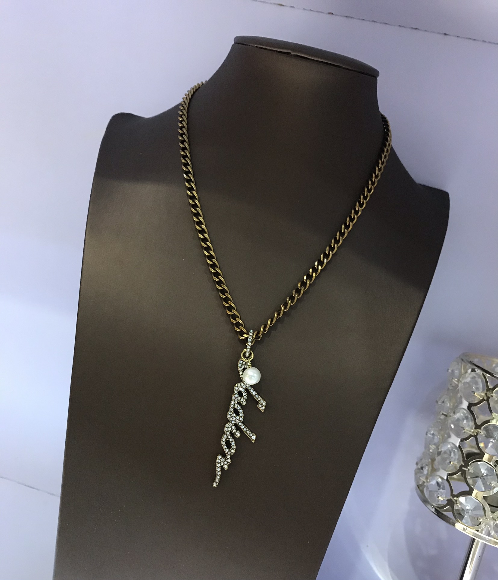 Dior new CD letter necklace