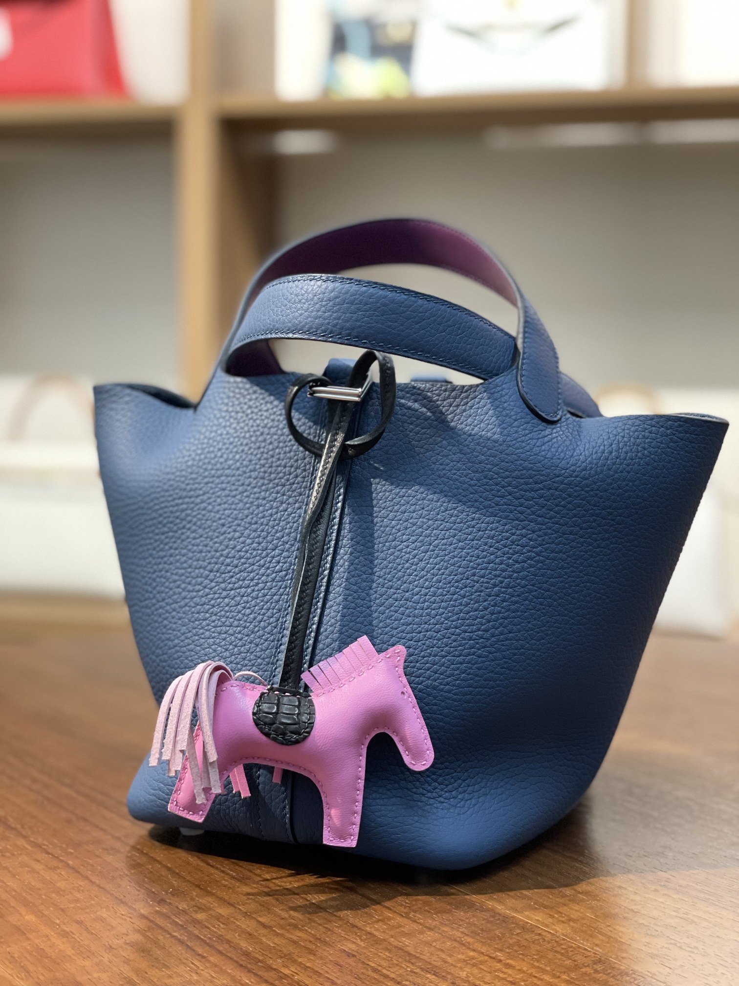 picotin18 deep blue sea anemone purple handle TC leather silver buckle