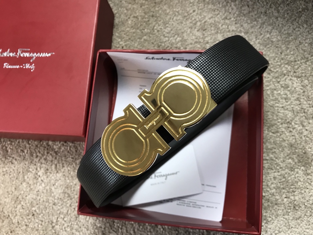 FERRAGAMO original single parallel imports double-sided Italian imported leather