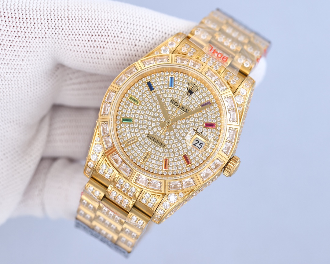 Rolex Luxury Square Diamond Journal Full Diamond Model