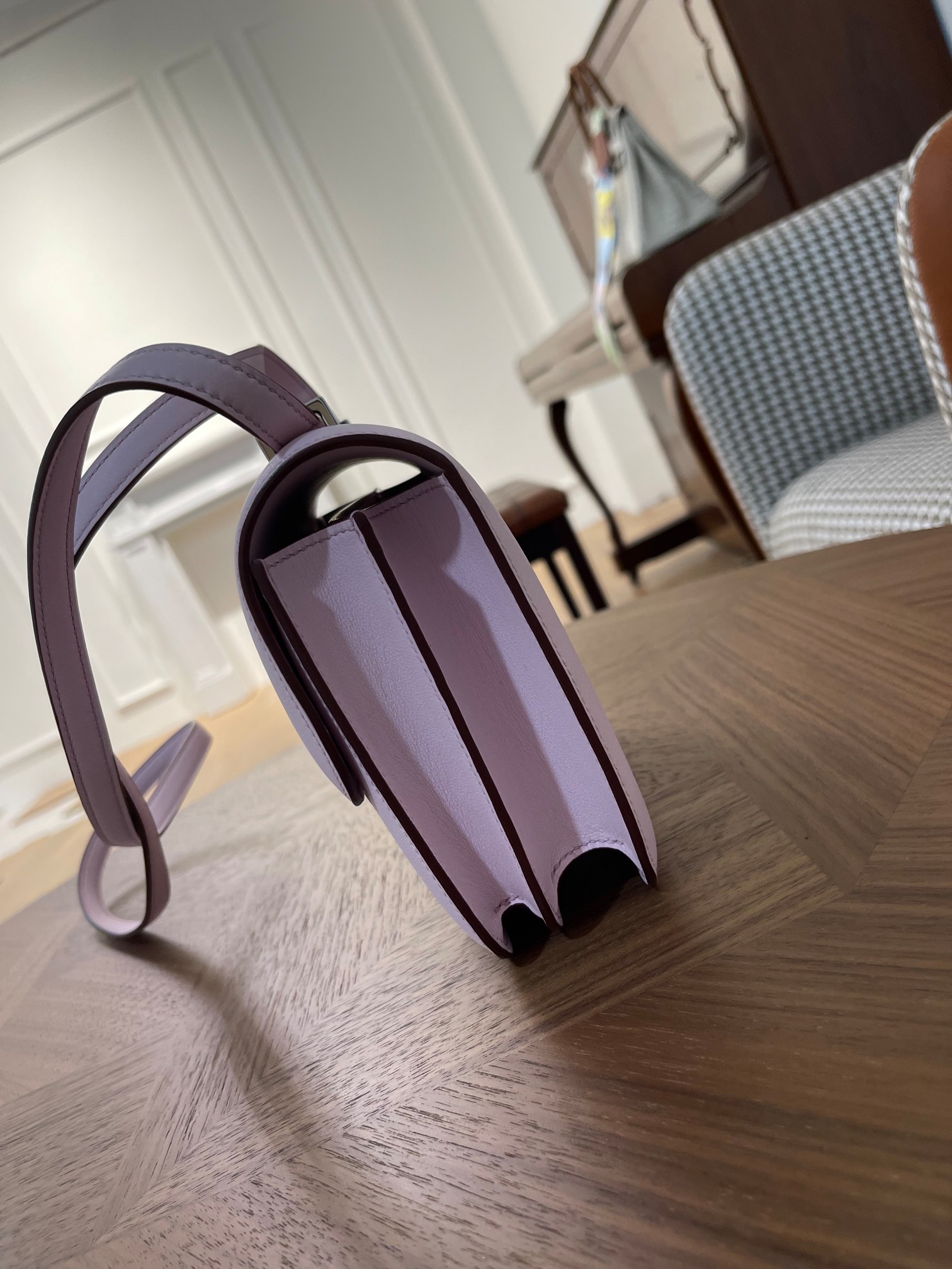 Kangkang 19 3Q powder swift leather lizard buckle