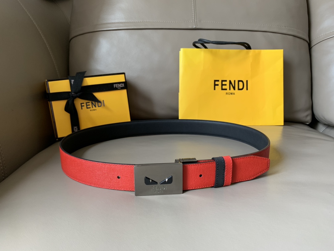 FENDI casual reversible belt