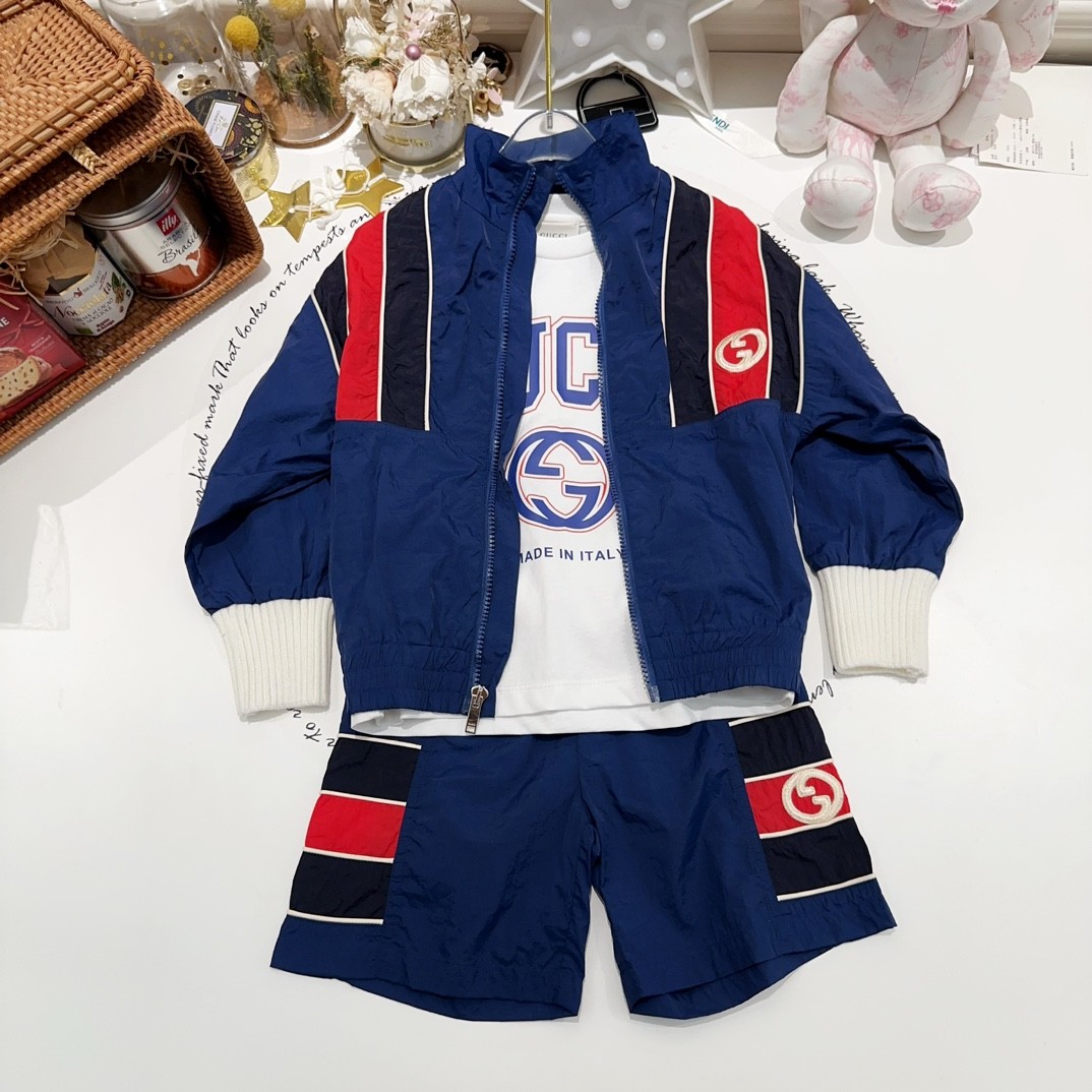 Gucci 2024/new three-piece children's suit