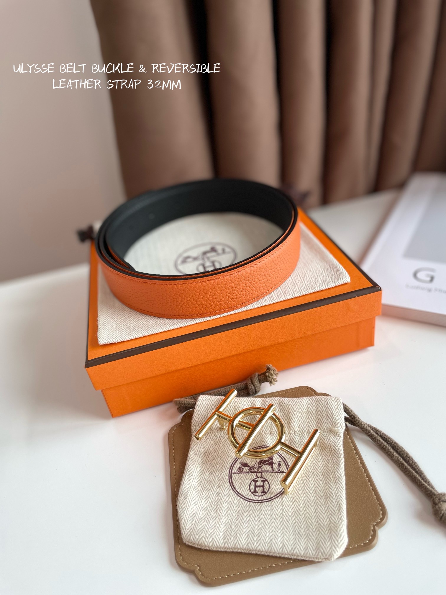 Hermes  ULYSSE BELT BUCKLE & REVERSIBLE LEATHER STRAP