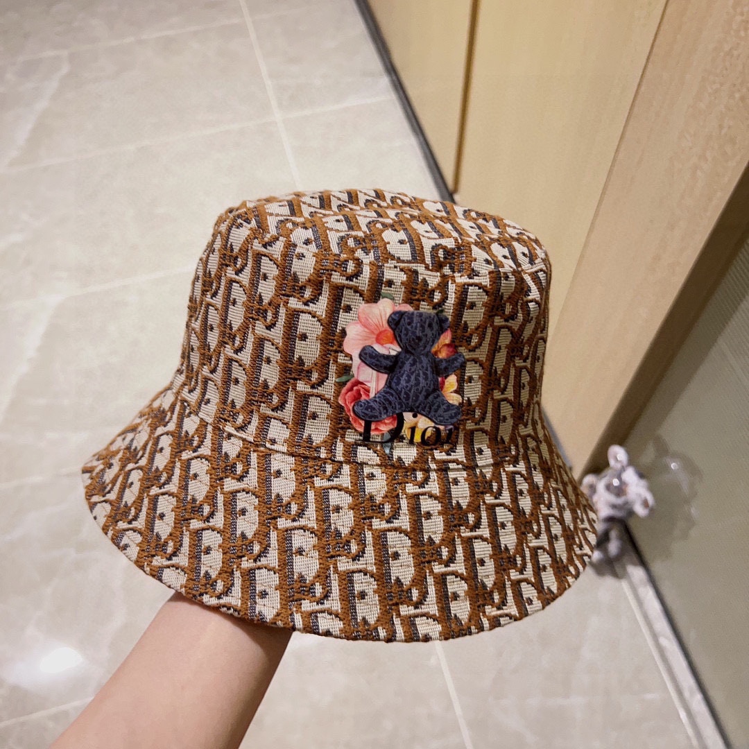 [DIOR Dior] 2023 spring and summer classic old flower fisherman hat