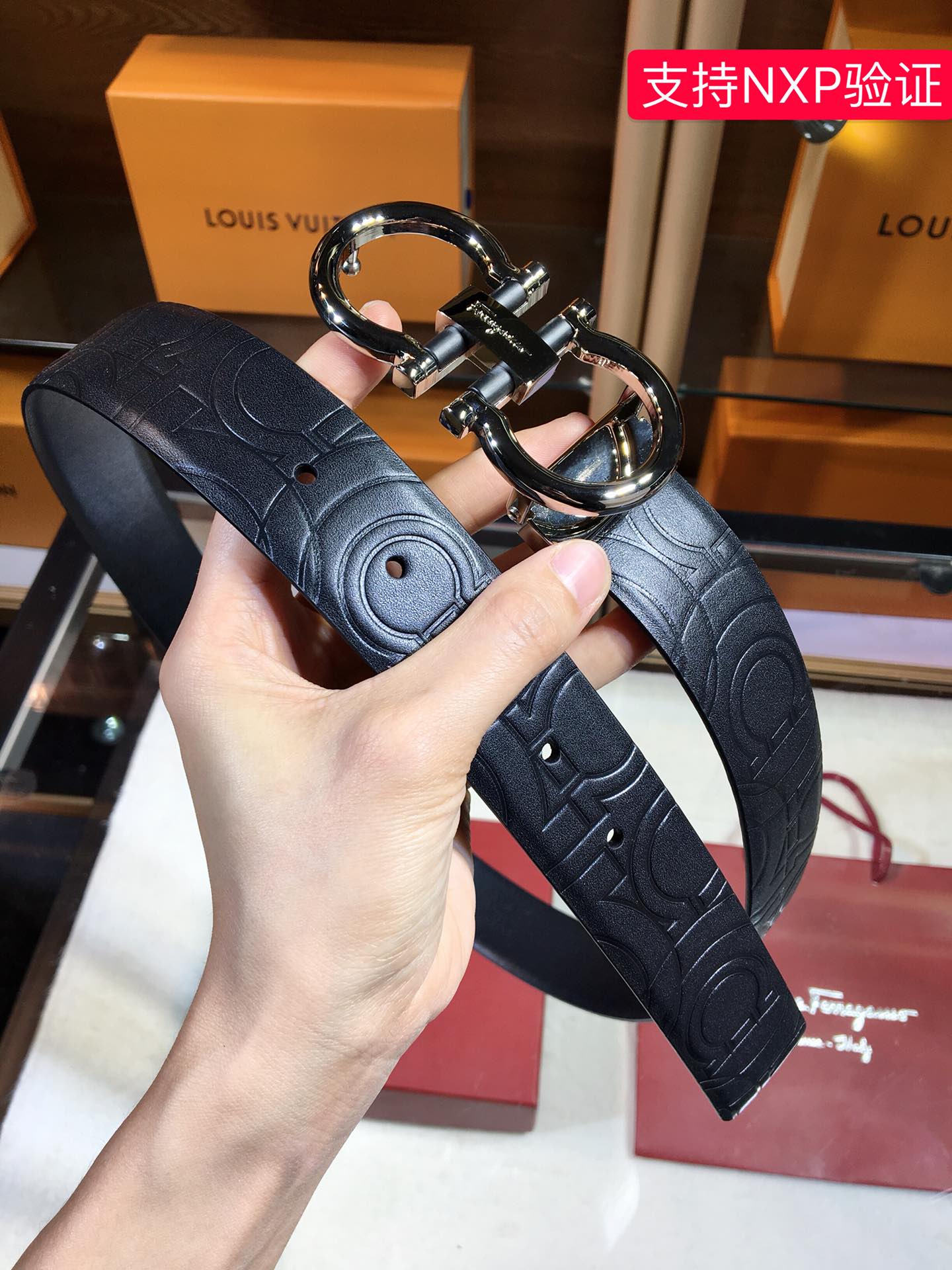 FERRAGAMO Italian original leather