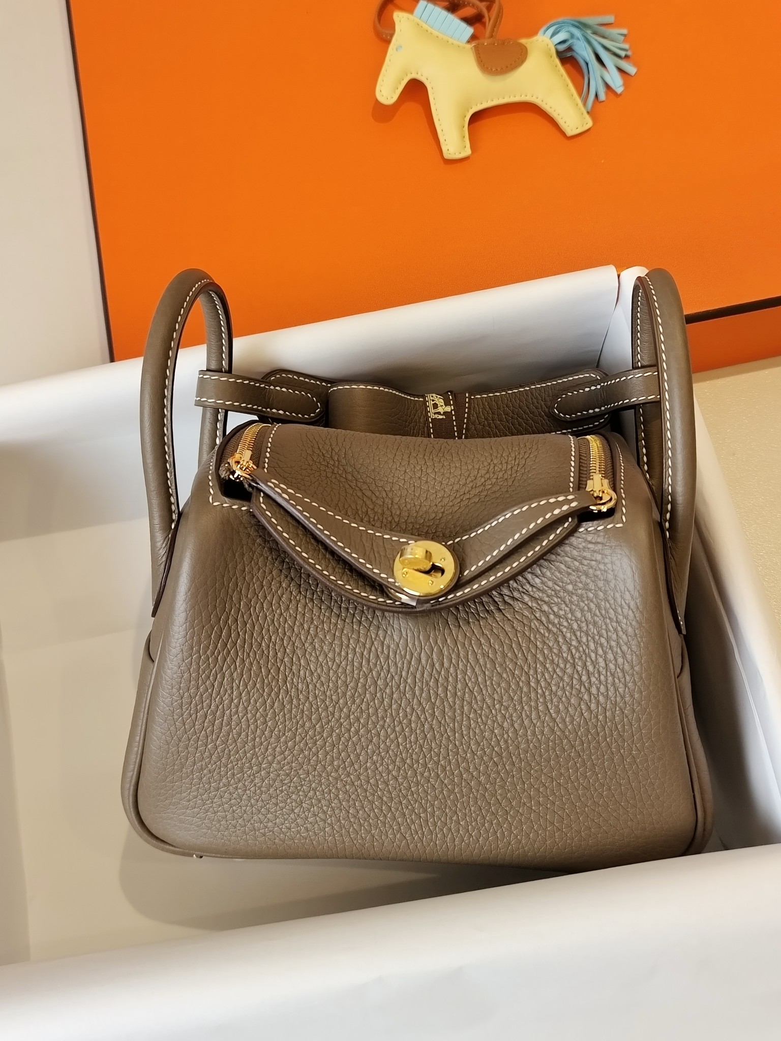 mini lindy elephant grey counter clemence leather