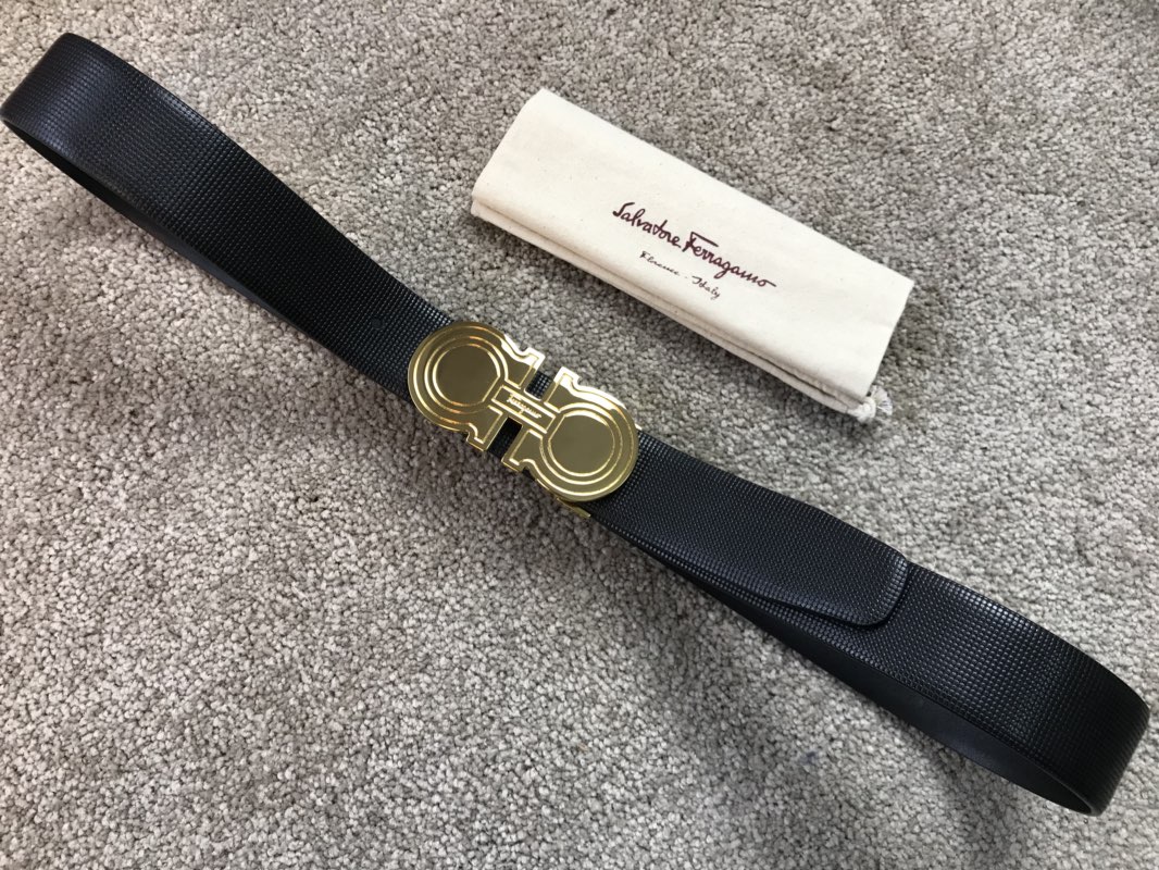 FERRAGAMO original single parallel imports double-sided Italian imported leather