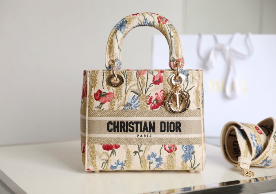 Dior Hibiscus embroidered canvas beige DR-031