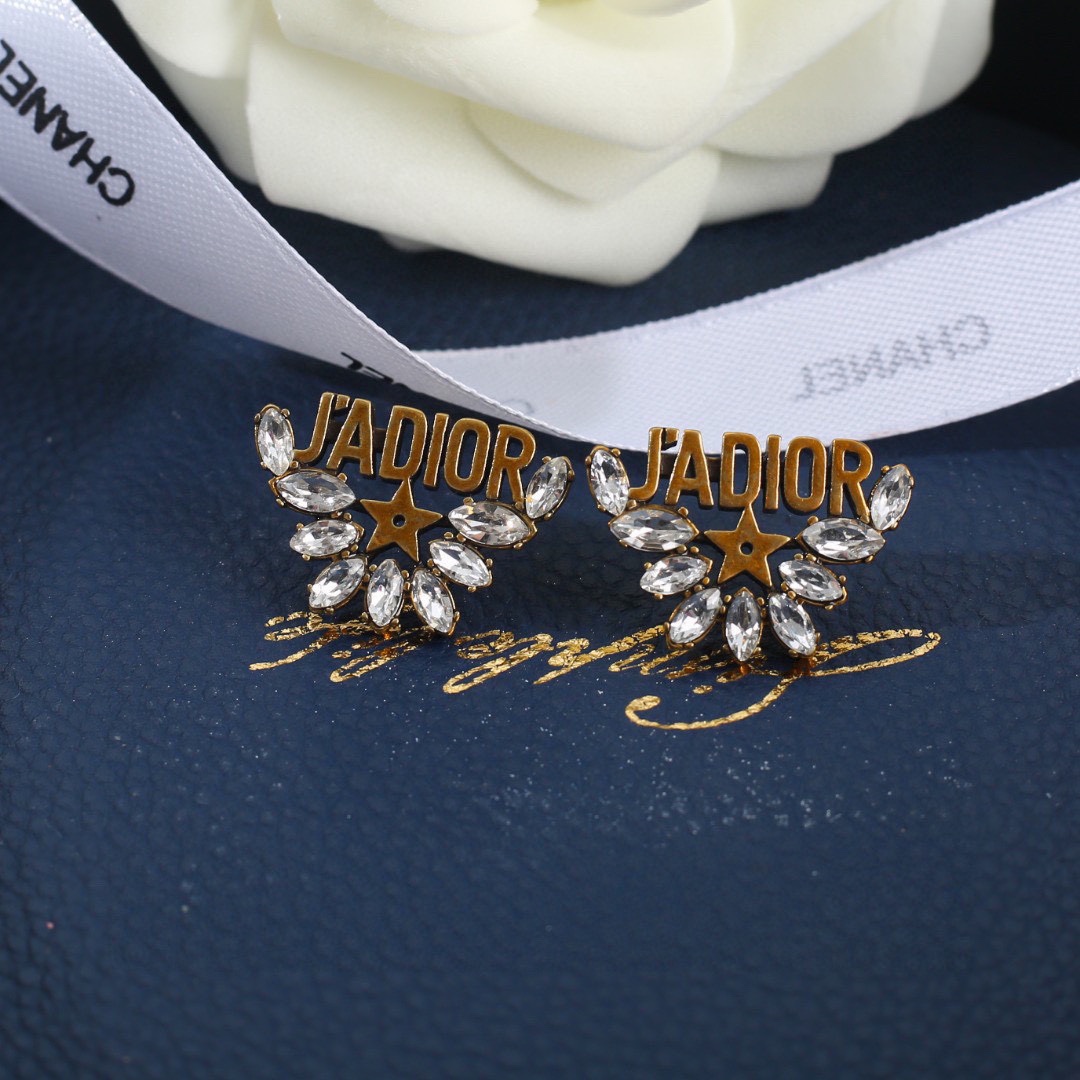 Dior stud earrings