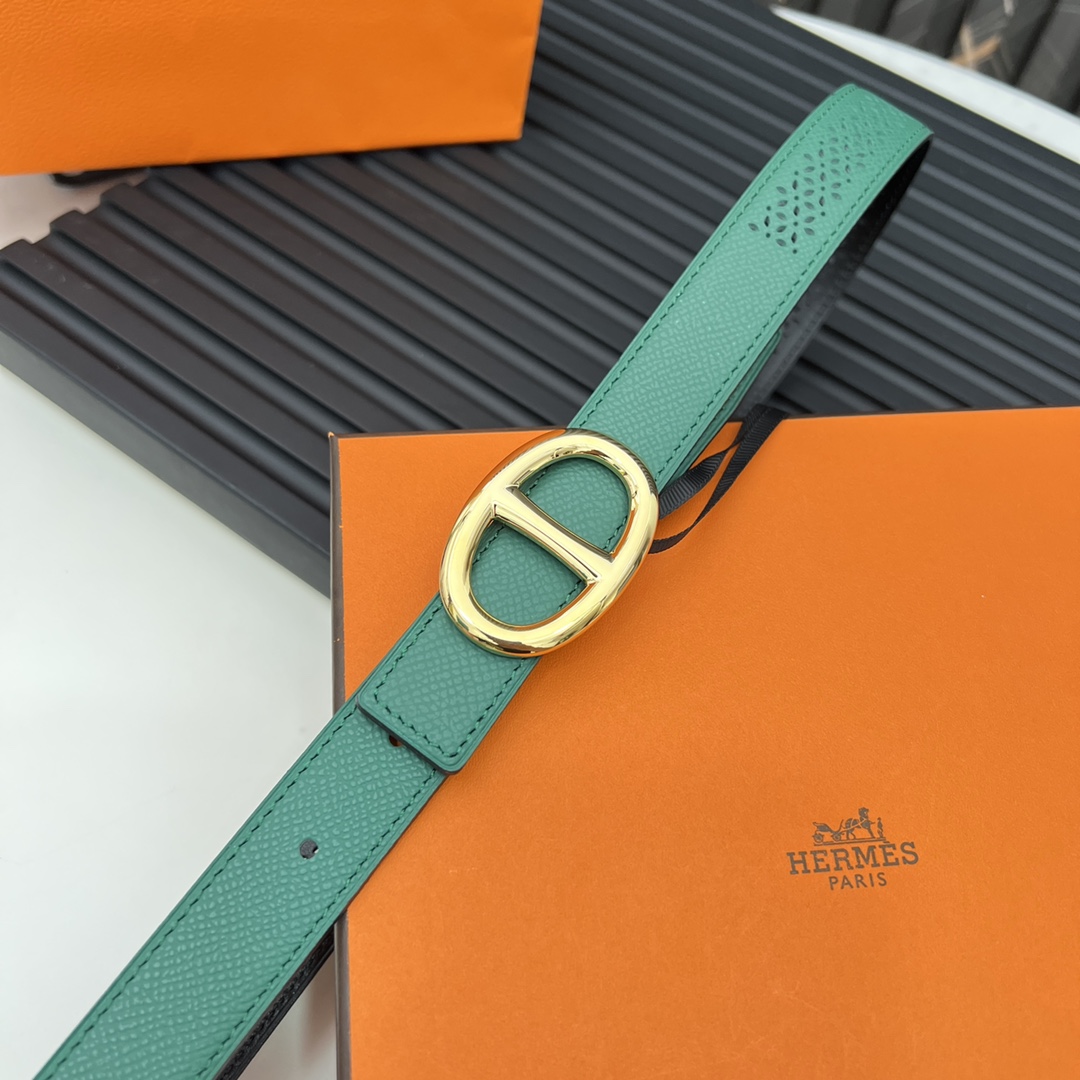 Hermes Reversible Belt in Swift and Epsom Calfskin