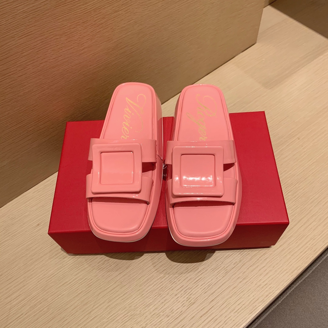 Roger Vivier | 𝟐𝟎𝟐𝟏/𝐒𝐒 𝐧𝐞𝐰 RV Top Edition Diamond Buckle Slippers Swarovski Crystal Diamonds