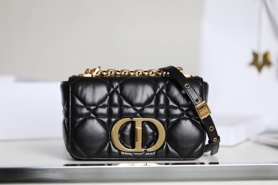 DIOR CARO Black Gilt Buckle DR-061