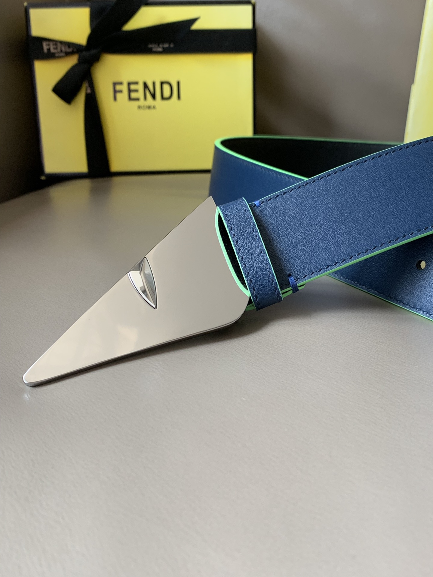 FENDI new embroidery    belt ✌️FF pattern wide belt