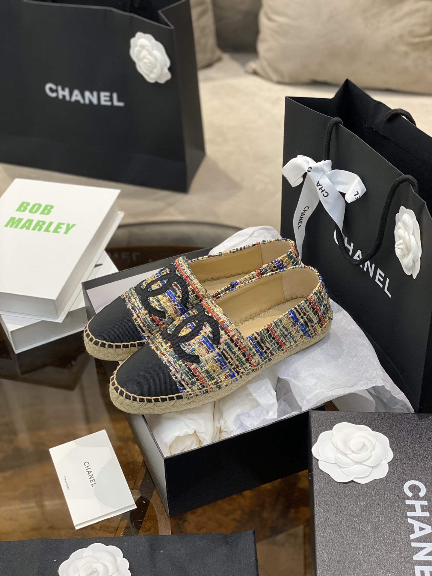 CHANEL fisherman shoes Chanel classic version of the original injection of rubber translucent rubber original color hemp sole