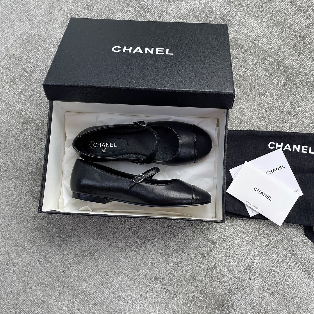 CHANEL single strap Mary Jane uppers imported mixed sheepskin grain sheepskin leather leather outsole