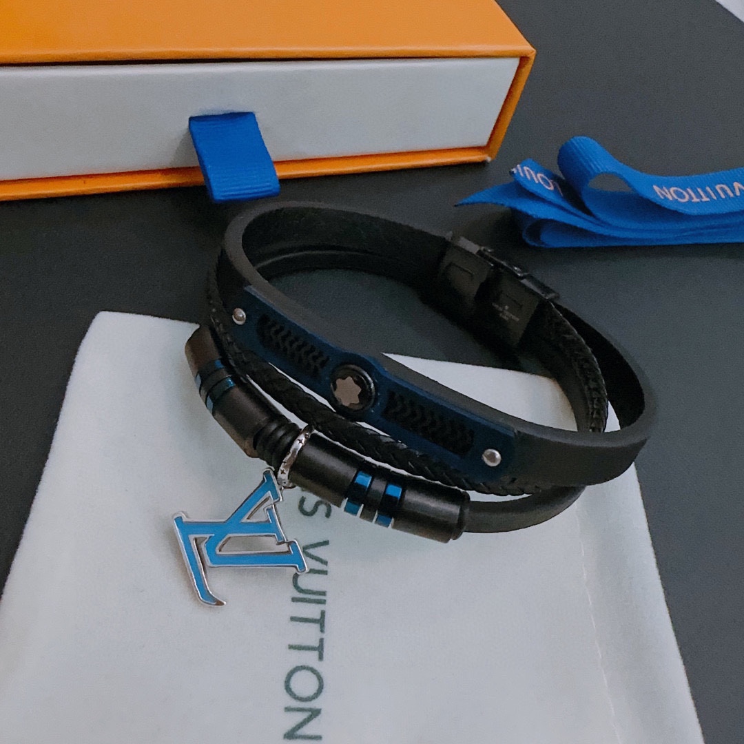Louis Vuitton cowhide cord bracelet, same style as the couple