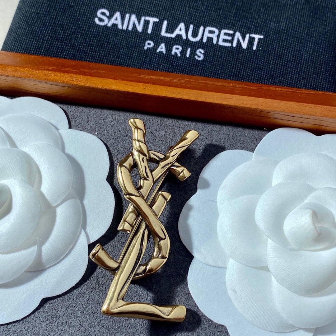 Saint Laurent YSL brooch