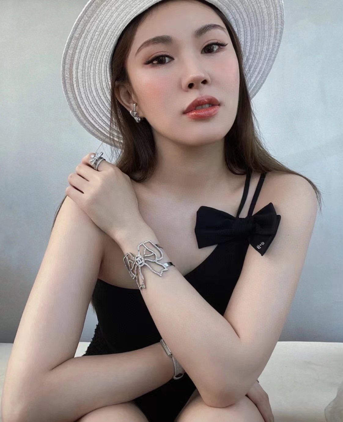 Chanel New one-piece swimming costume with one shoulder