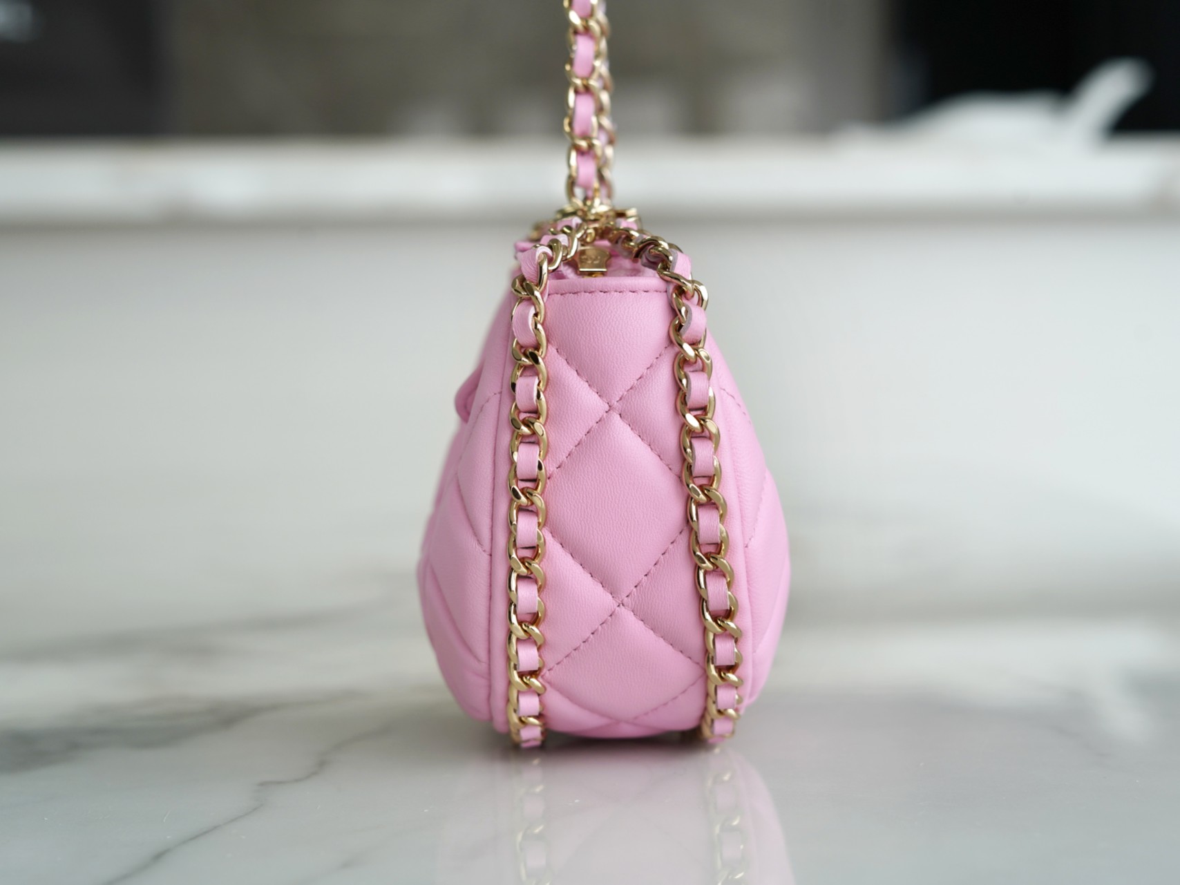 𝗖𝗛𝗔𝗡𝗘𝗟 23p moon/moon bag small pink