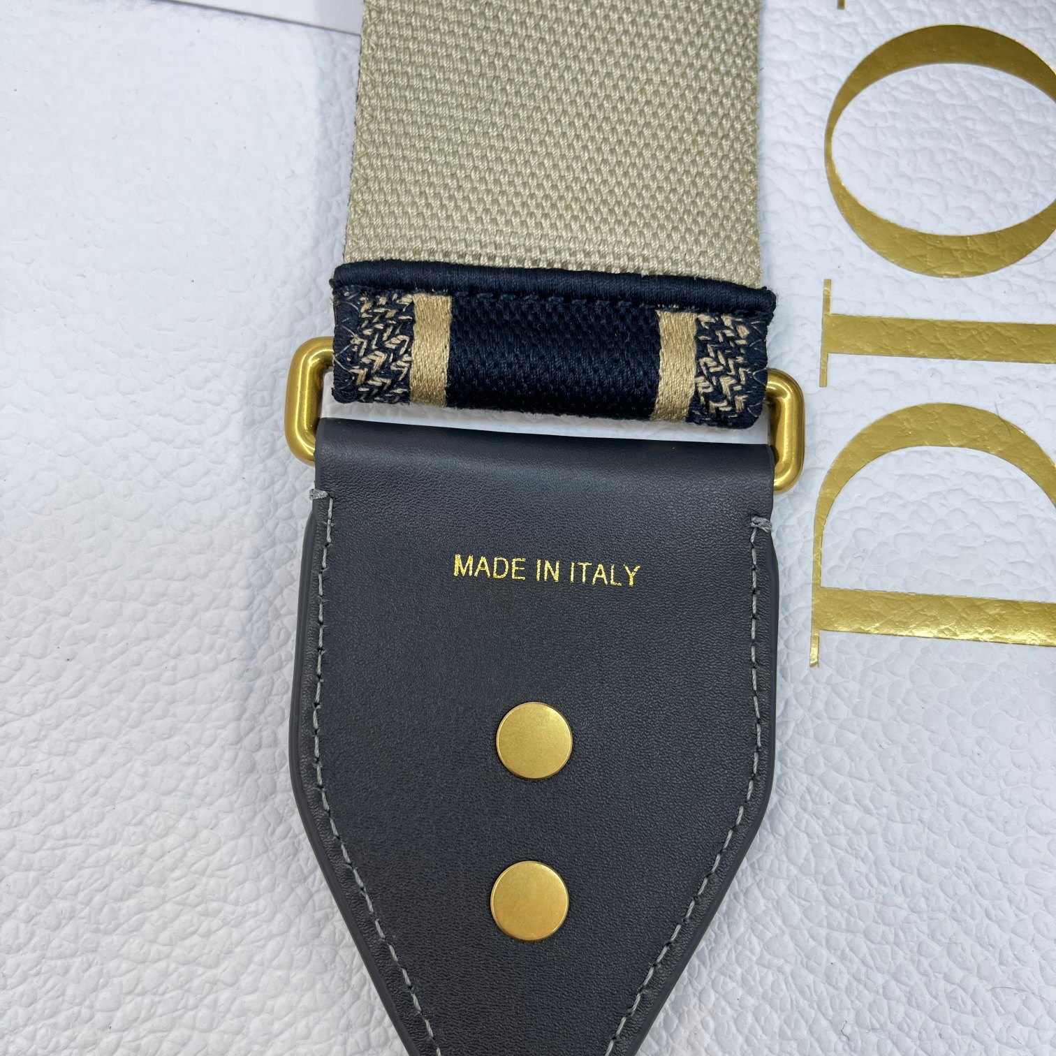Dior letter blue shoulder strap