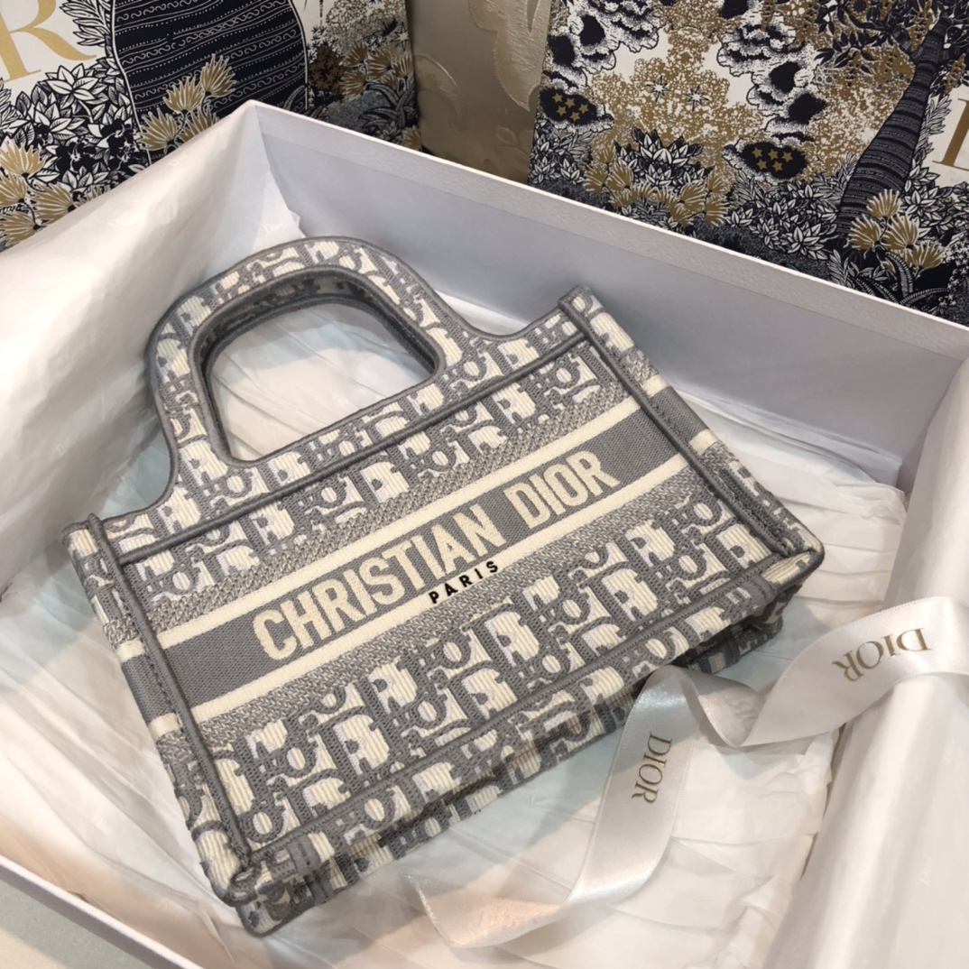 Mini Book tote letter gray