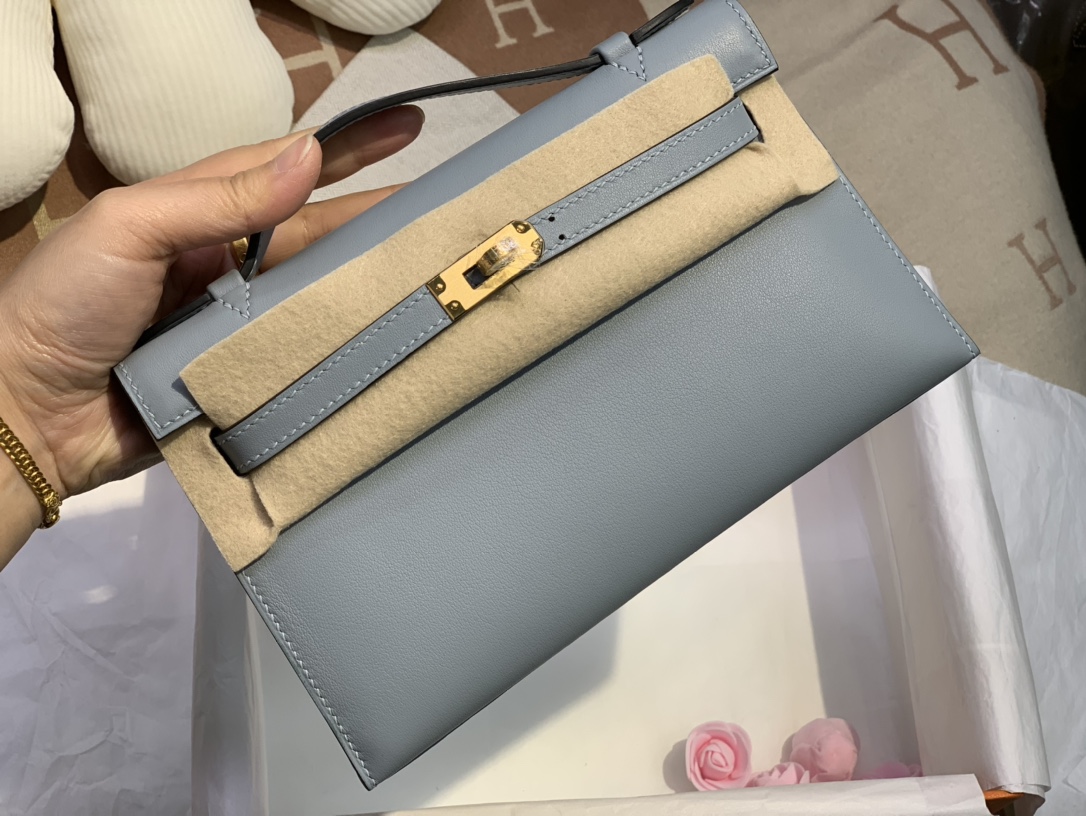 Minikelly swift linen blue silver buckle