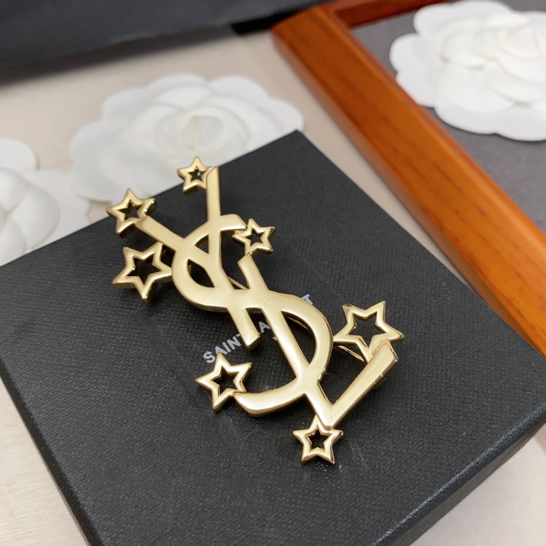 Saint Laurent YSL brooch