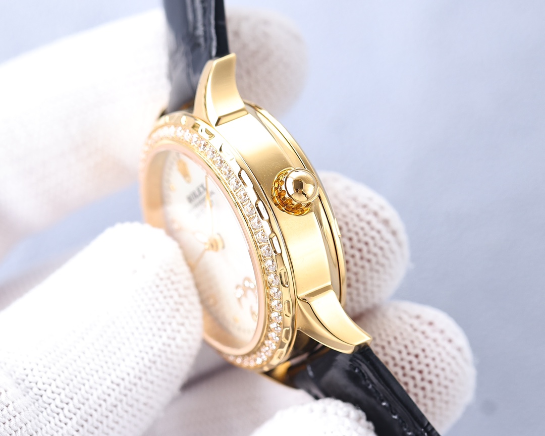 Rolex fashion women's watch simple three needle super luminous at night