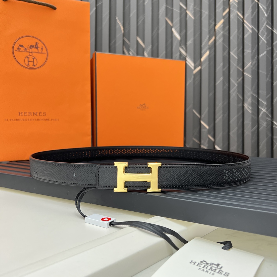 Hermes Reversible Belt in Swift and Epsom Calfskin