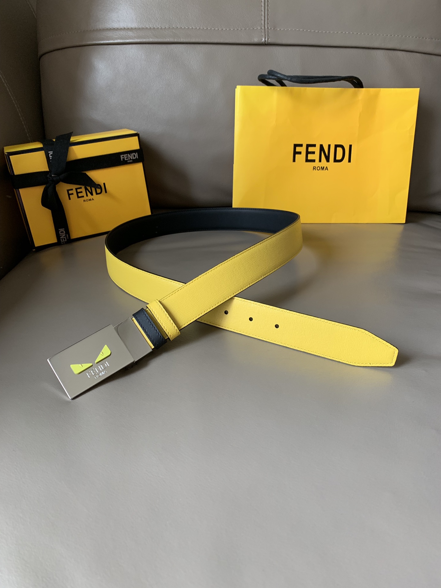 FENDI casual reversible belt