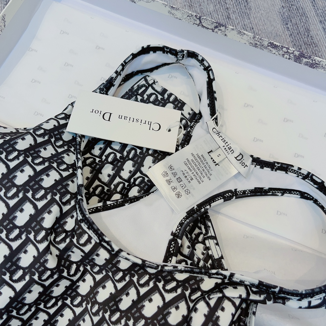 Dior long sleeve one piece swimsuit