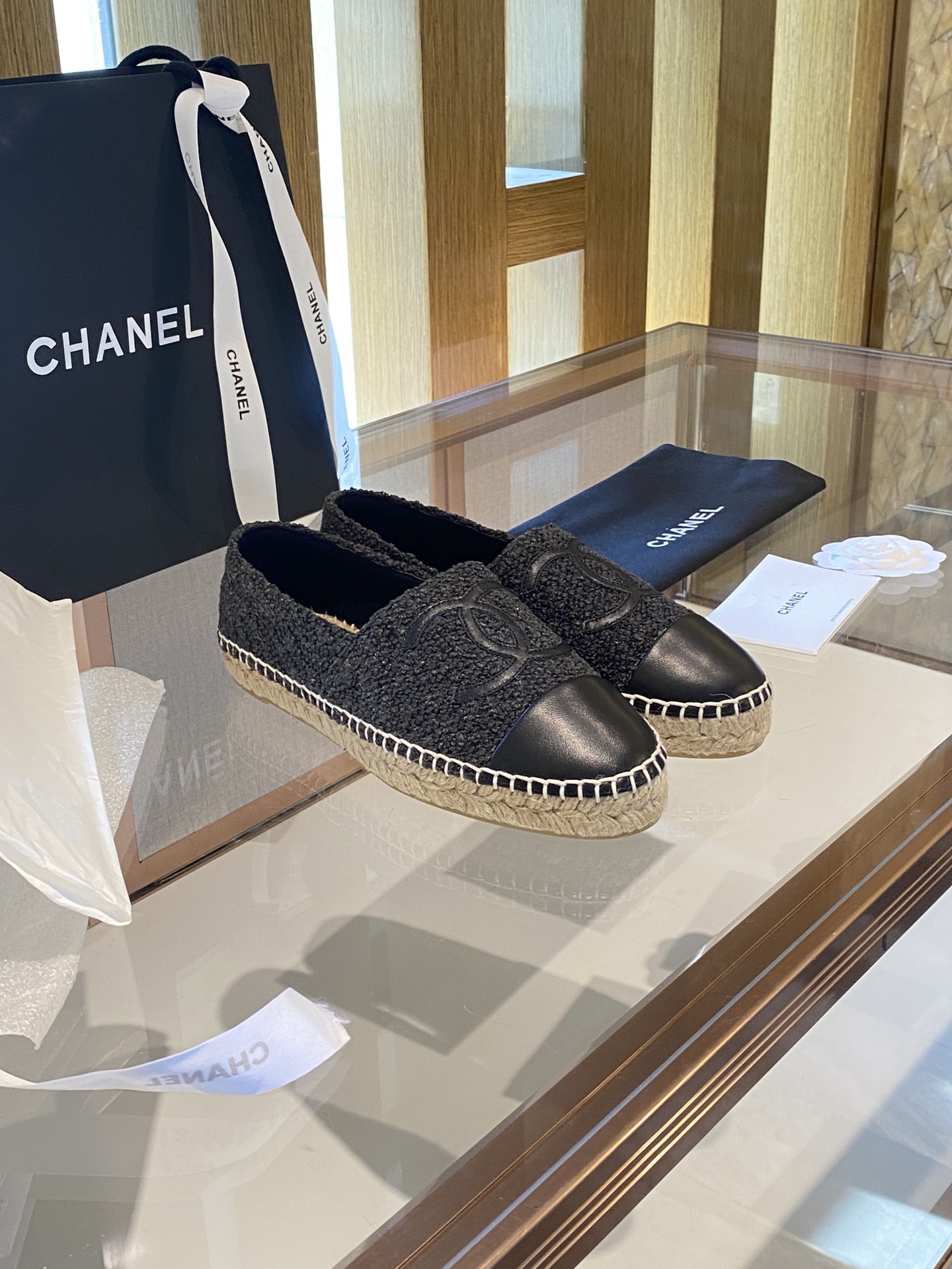 CHANEL fisherman shoes Chanel classic version of the original injection of rubber translucent rubber original color hemp sole