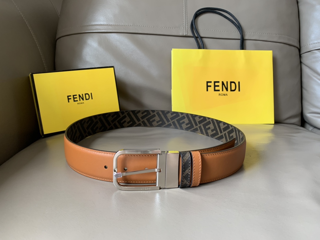 FENDI men's casual reversible belt