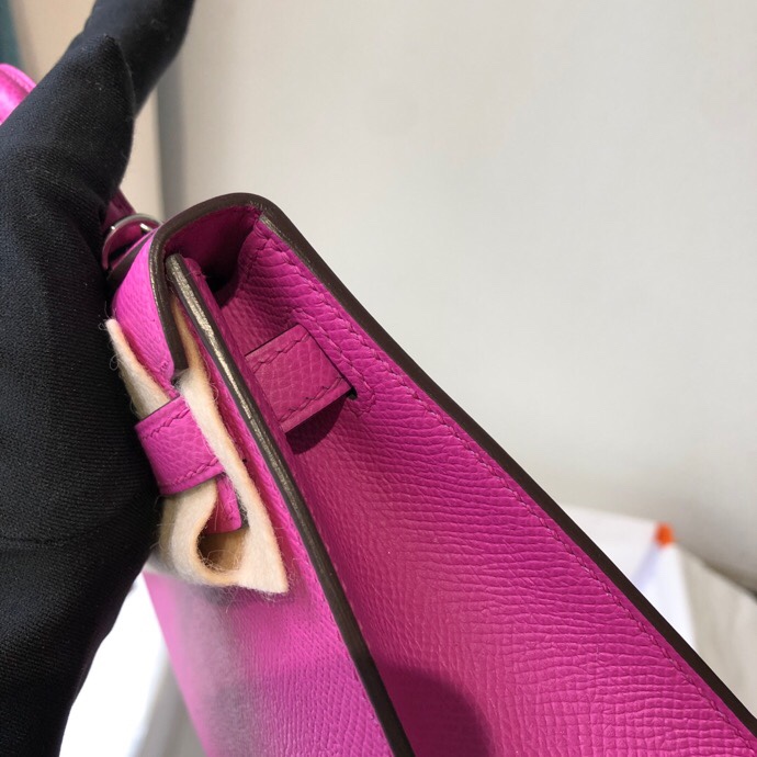 Mini second generation 9i magnolia powder original epsom leather silver buckle