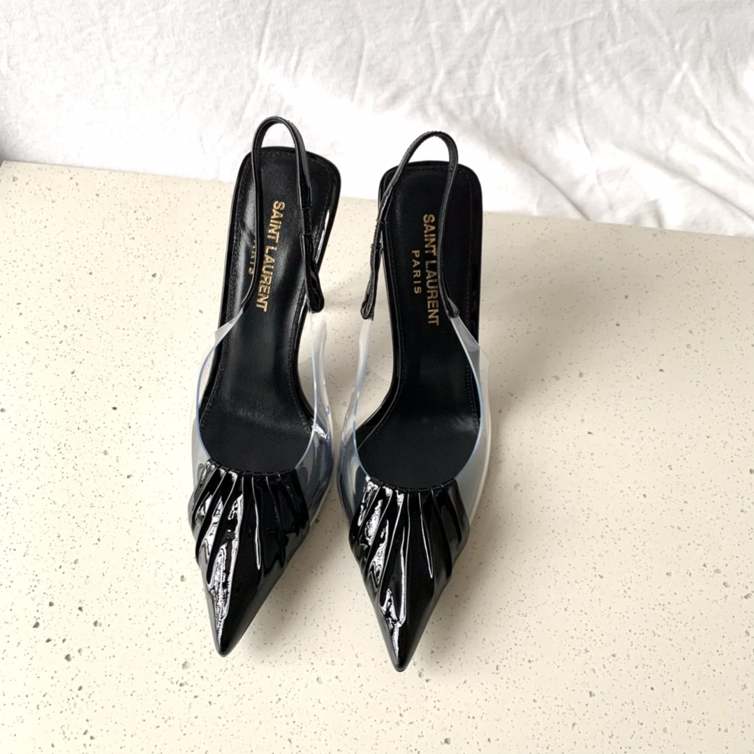 𝙎𝙖𝙞𝙣𝙩 𝙇𝙖𝙪𝙧𝙚𝙣𝙩 | 𝟐𝟎𝟐𝟐/𝐒𝐒 𝐧𝐞𝐰 YSL｜CHICA TPU transparent high heels Imported sheepskin
