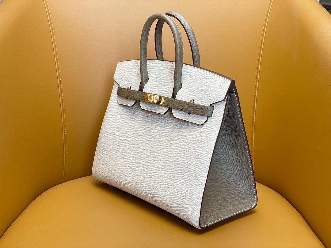 Birkin 25 outer seam epsom gold buckle