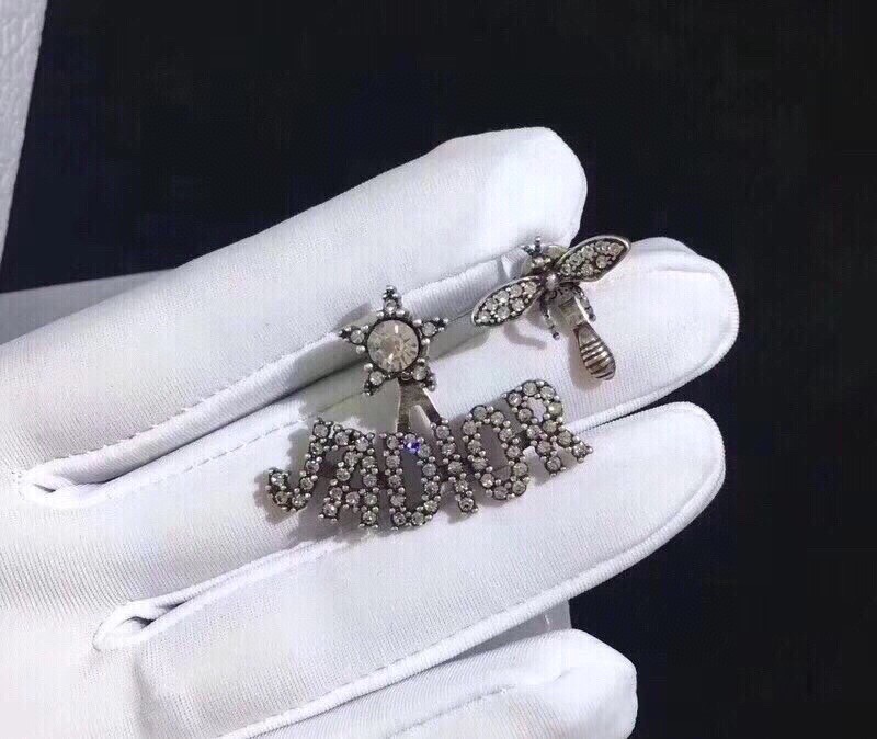 Dior Alphabet Bee Stud Earrings