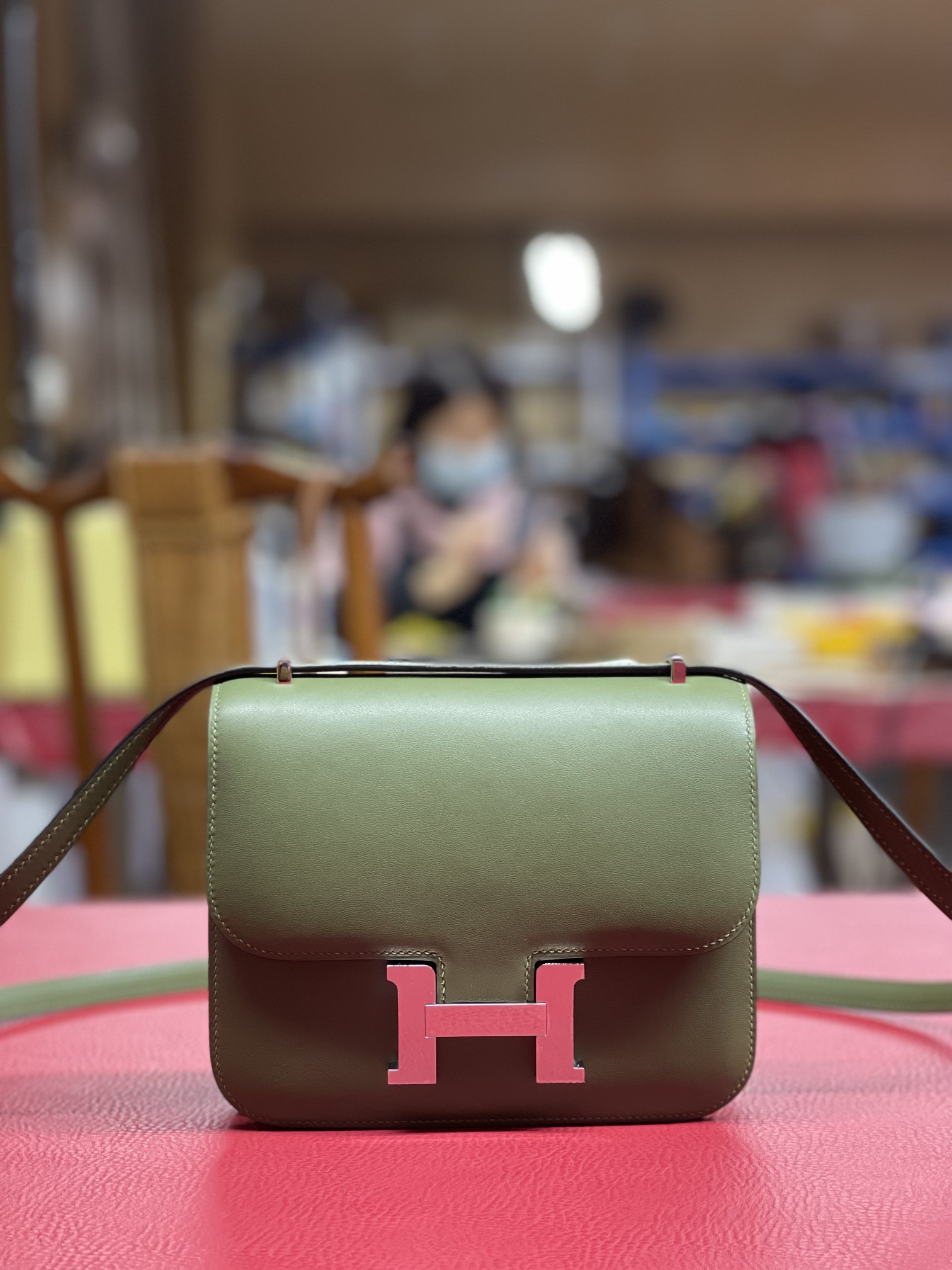 Kangkang 19 jungle green swift leather silver buckle