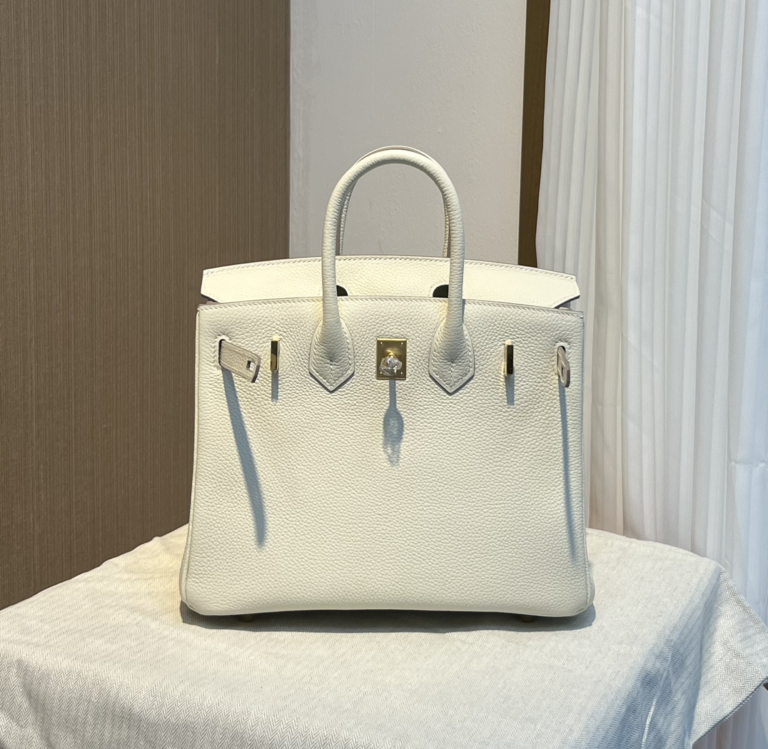 birkin25 import togo mushroom white gold buckle silver buckle all handmade